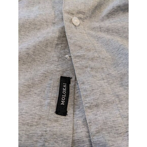 Molokai Surf Co Shirt Mens 2XL Gray Cotton Blend Short Sleeve Regular Fit Pocket - Picture 3 of 7